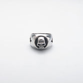 Silver Skull Star Ring