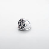 Silver Mother of Pearl Signet Ring