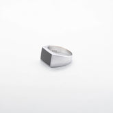 Silver Lacquer Signet Ring