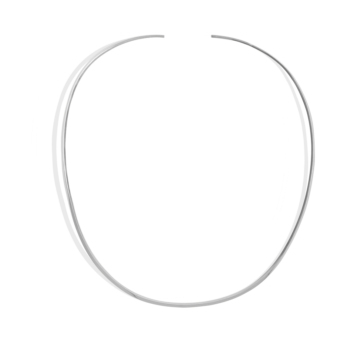 Fine Italian Jewellery, silver jewellery, hypoallergenic, tarnish free, Full view of silver chocker on a white background