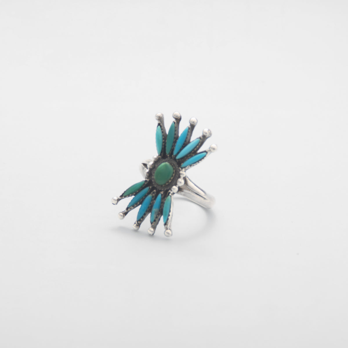 Silver Radient Turquoise Ring
