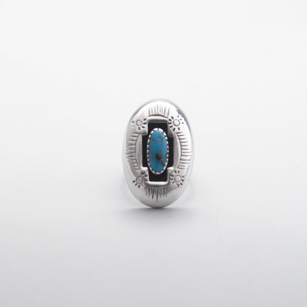 Silver Ray Turquoise Ring