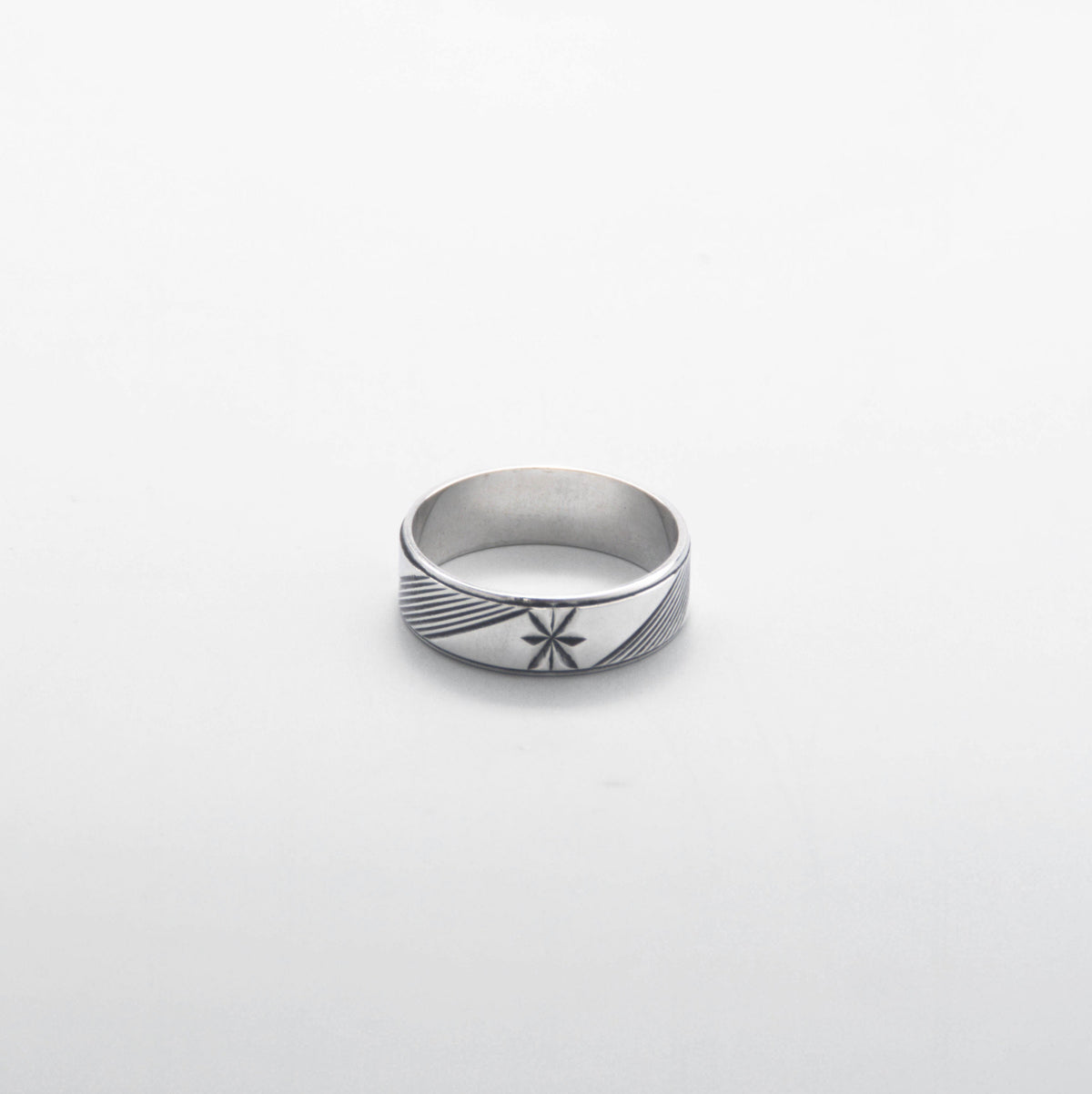 Silver Etched Ring