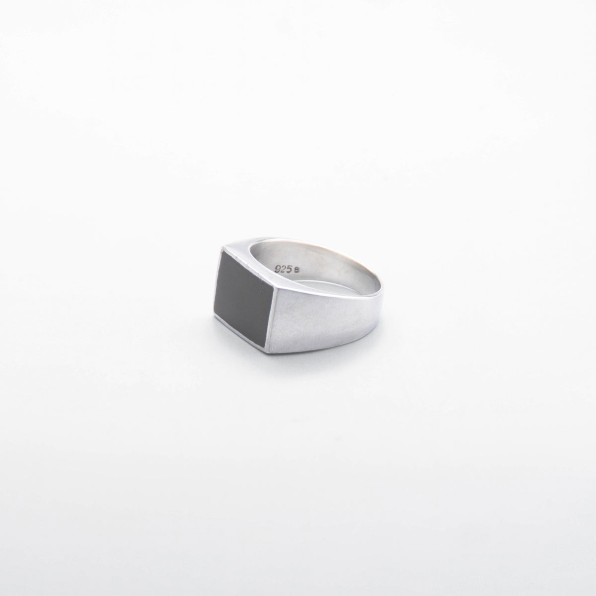 Silver Lacquer Signet Ring