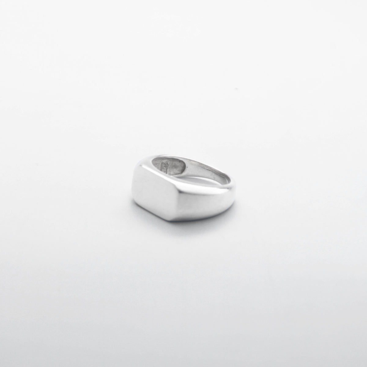 Silver Plain Signet Ring